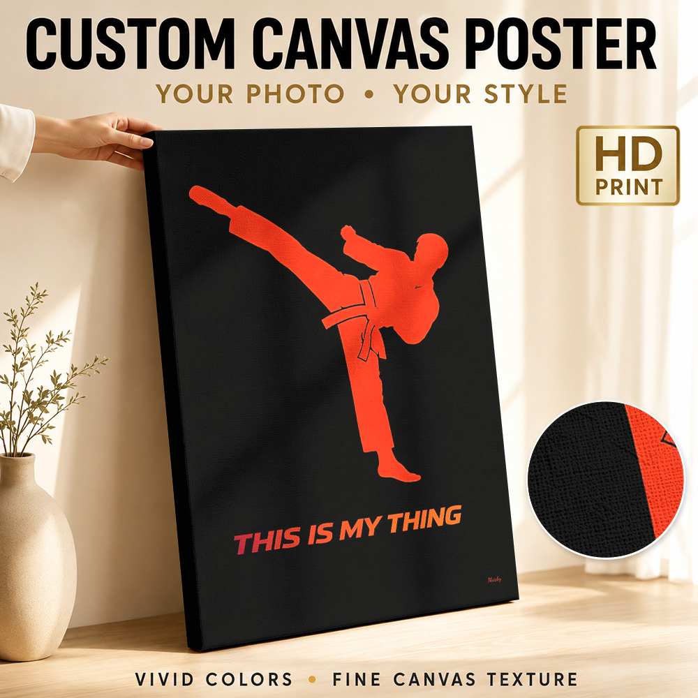 Japanese Minimalist Lifestyle - Minimalist Martial Arts Lifestyle Silhouette Canvas