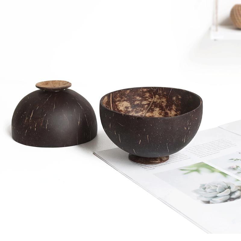 Matcha Bowl Chawan - 1pcs Natural Coconut Bowl Spoon set