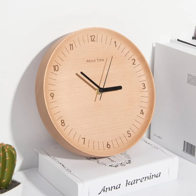 Japanese Minimalist Lifestyle - Japanese-style Log Color Wall Clock Italian
