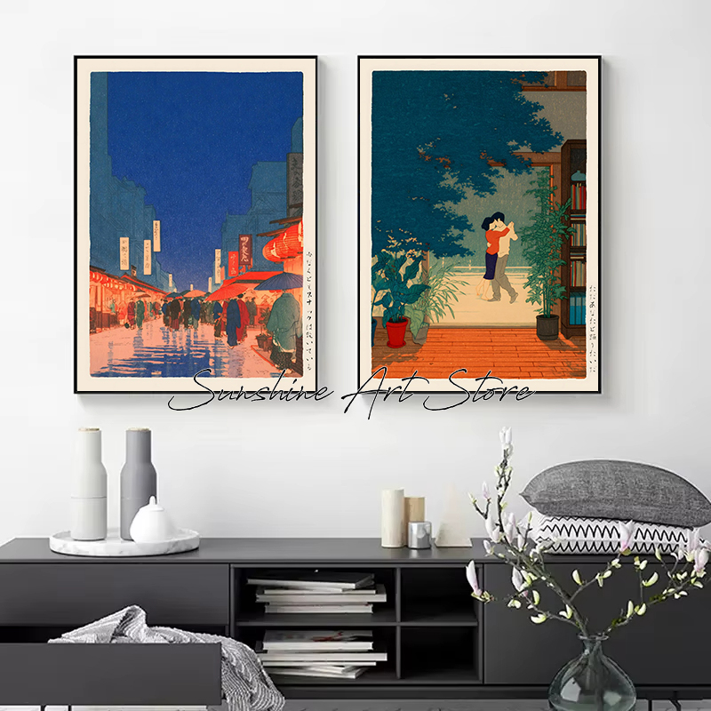 Vintage Hasui Kawase Style Min - Japanese Minimalist Lifestyle 评论和价格