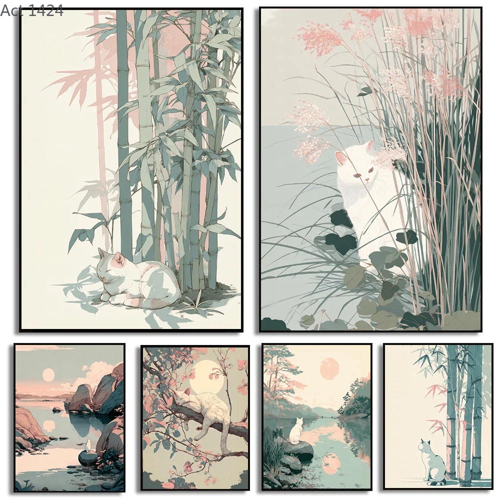 Minimalist Zen Japandi Cat Pos - Japanese Minimalist Lifestyle 评论和价格