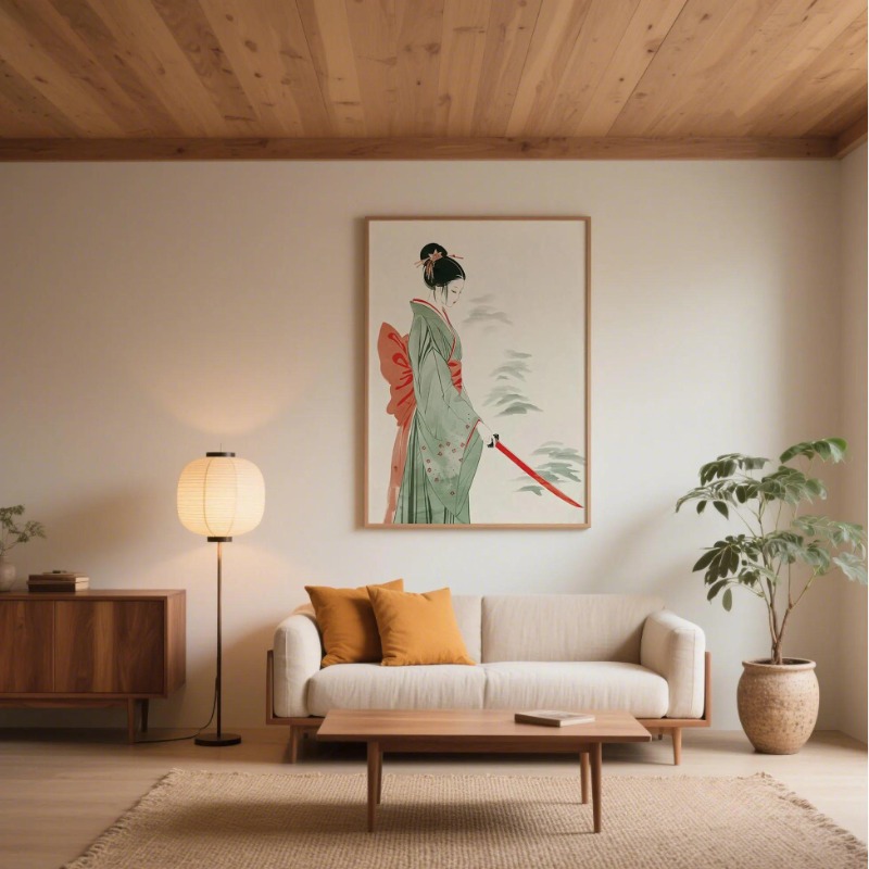 Mount Fuji & Crane Japanese Wa - Japanese Minimalist Lifestyle 评论和价格